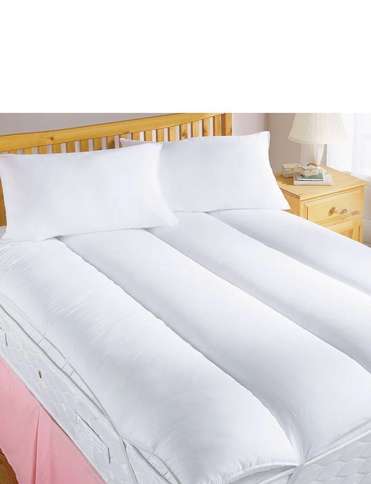 Mattress Reviver / Topper Hollowfibre Filled Blended Cotton Cover All Sizes - Image 1 of 1