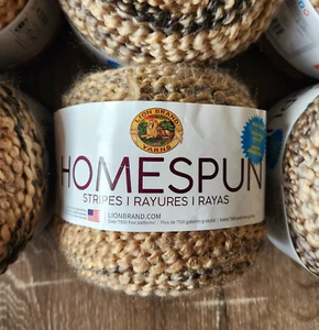 Lion Brand Yarn Homespun Stripes Acrylic, 170g x 6 balls, Mango Chutney colour - Picture 1 of 4