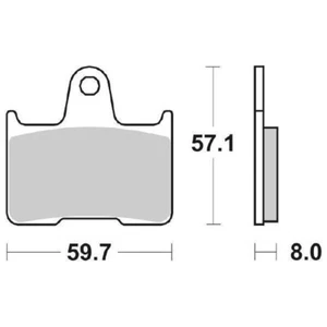 PASTIGLIE FRENO POSTERIORE SBS 715LS - Foto 1 di 1