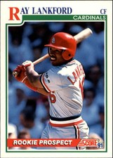 1991 Score St. Louis Cardinals Baseball Card #731 Ray Lankford