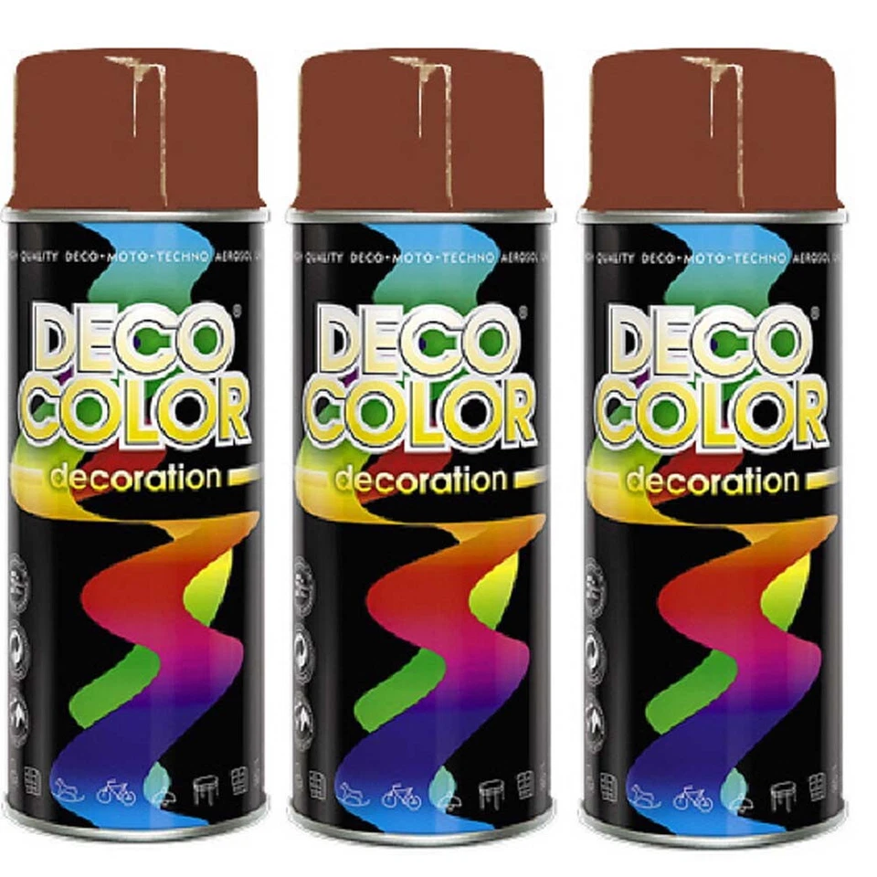 DECO COLOR 3er Sparpack 400ml Lackspray Sprühlack Sprühfarbe Lack Farbe wählbar - Bild 1 von 1