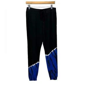 PJ Salvage Draw String Tie Dye Lounge Sleep Jogger Pants - Cobalt Blue Black - Picture 1 of 9