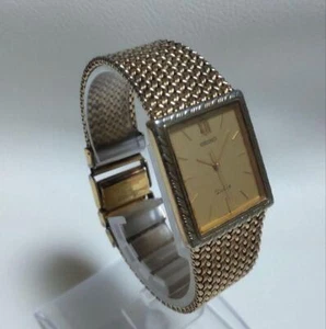 SEIKO 9531-5100 Dolce Quartz Men's Watch Gold Color Vintage Working From Japan - Picture 1 of 9