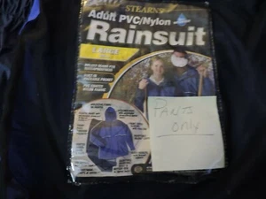 STEARNS ADULT PVC/NYLOIN RAINSUIT PANTS--LARGE - Picture 1 of 9