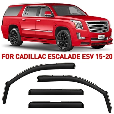 Protectores de lluvia viseras de ventilación para Cadillac Escalade ESV 2015-2020 Foto 1 de 4