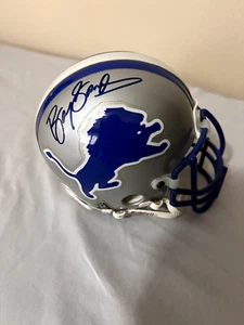 Barry Sanders Signed NFL Mini Helmet Autographed Detroit Lions Gridiron COA - Picture 1 of 5