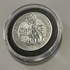 2022 Lion Of England Coin 2 Troy Oz .999 Fine Pure Silver Round Medal Collectibl - Picture 1 of 13