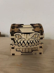 Mimic 3 BIG Chest Monster Dice Jail Prison Storage Box handmade DND - Picture 1 of 9