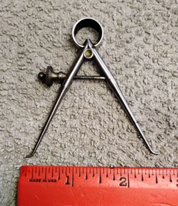 Pinza interna vintage L S Starrett 2 1/2" gamba tonda dado diviso SPEDIZIONE GRATUITA - Foto 1 di 4