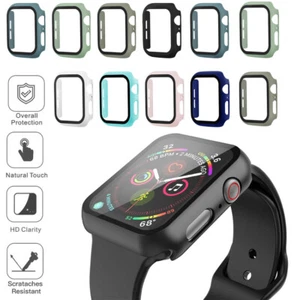 Temper Glass Film For Apple Watch Ultra2 Ultra 9 8 7 6 5 SE Case - Picture 1 of 19