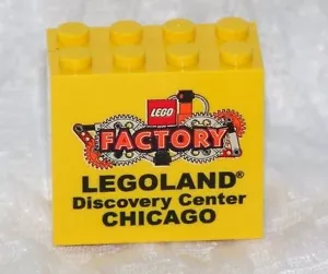 Exclusive Lego Legoland Factory Chicago Brick Yellow - Picture 1 of 1
