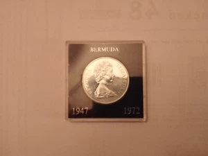 Bermuda 1947 bis 1972 Silberhochzeit One Dollar 99% Silbermünze - Bild 1 von 2