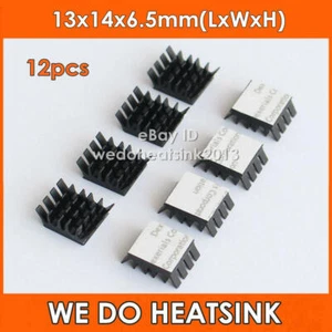 12pcs Black Aluminum Heatsink Adhesive Tape Applied For Memory RAM IC Chipset - Picture 1 of 5