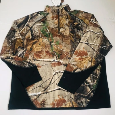 Realtree Habit Men Camo Jacket 1/4 Zip Pullover Long Sleeve Scent Control XL New - Image 1 of 4