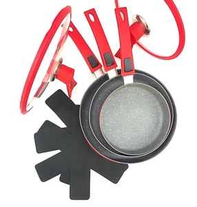 Pfannen-Set, 7-tlg mit Standdeckeln Antihaftbeschichtung – in Granit Optik - Bild 1 von 6