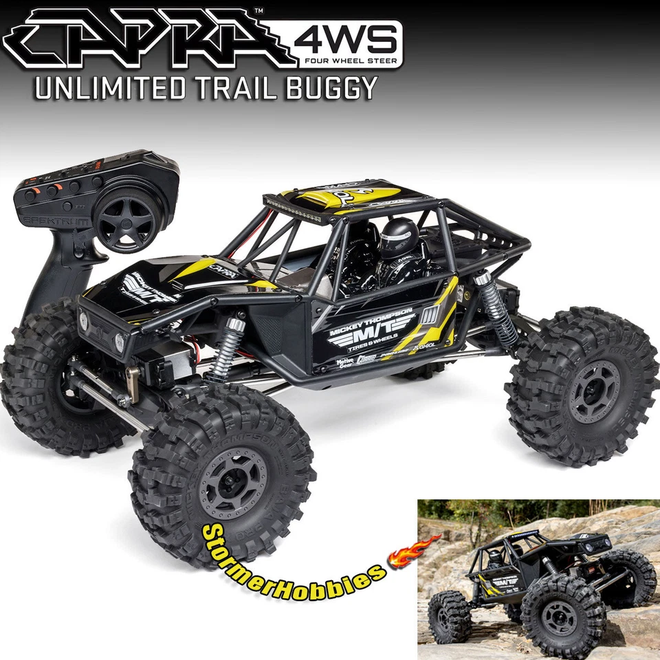 Axial AXI-1543T2 1/10 UTB10 Capra 1.9 4WS 4X4 RTR Brushed Rock Crawler Yellow