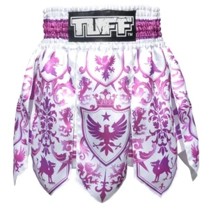 TUFF Muay Thai Boxing Shorts Skirt Gladiator Black Kickboxing MMA Free Shipping - Picture 1 of 12