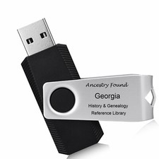 GEORGIA - History & Genealogy -96 old Books on FLASH DRIVE - Ancestors  GA