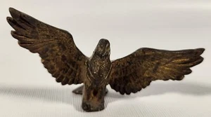 Eagle Metal Cast Metal 2"H x 3.5"W Small Good Detail Gold Tone India READ  A48 - Picture 1 of 5