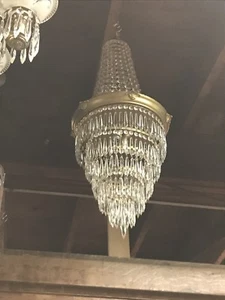 Vintage Wedding Cake Chandelier 2 Matching Availble. 15" wide x 36" drop - Picture 1 of 3