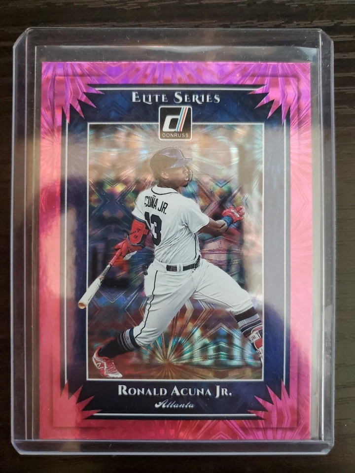  2019 Donruss Elite Series Pink Firework #1 Ronald Acuna Jr.  - Image 1 of 1