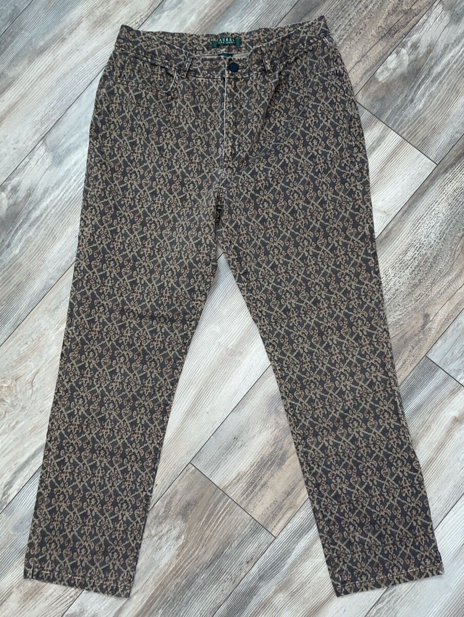 Lauren Ralph Lauren Women's Animal Print Cotton Pants for Lauren Ralph Lauren Women's Animal Print Cotton Pants for