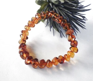 SCHMUCK-STCK Armband Bernstein HEIL STEIN braun multi verschiedene flexibel - Picture 1 of 4