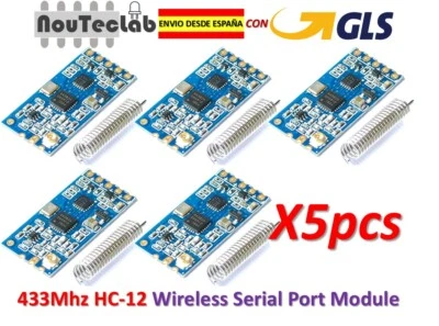 5pcs 433Mhz HC-12 Wireless Serial Port Module 1000m - Imagen 1 de 4