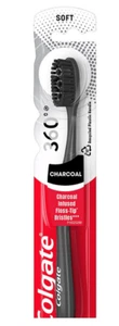 Colgate Charcoal Toothbrush Slimmer Tip Soft Bristles - Picture 1 of 1