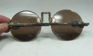 Old collection Chinese Shanghai Oriental Vintage  Dark brown Crystal glasses - Bild 1 von 8