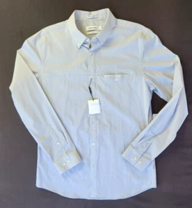 Calvin Klein Men's Slim Fit Long Sleeve Dress Shirt Mini Gingham Check New Sz M - Picture 1 of 10