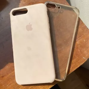 iPhone 7 Plus Genuine Apple Pink Sand Case and Transparent Case - Zdjęcie 1 z 6
