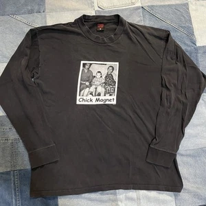 Rare 1999 Fashion Victim Chick Magnet Polaroid Picture Long Sleeve Shirt Size L - Picture 1 of 7