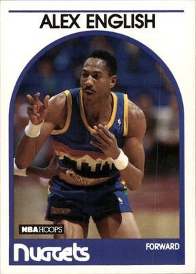 1989-90 Hoops #120 Alex English Denver Nuggets - Image 1 of 2
