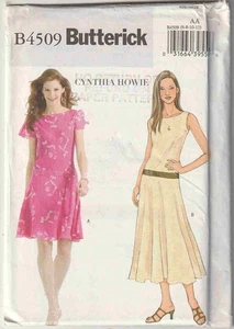 FF Butterick 4509 Drop Waist Flared Skirt Dress Sewing Pattern Sizes 6-12 - Picture 1 of 2