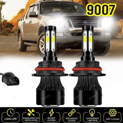 Compatível com Ford Explorer Sport Trac 2001-2005 4Side 2X lâmpadas de faróis de LED feixe Hi/Lo - Imagem 1 de 4