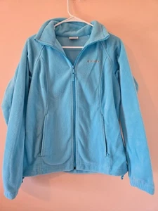 Columbia Giacca in Pile Donna Blu Chiaro con Zip - Taglia Media - Foto 1 di 6