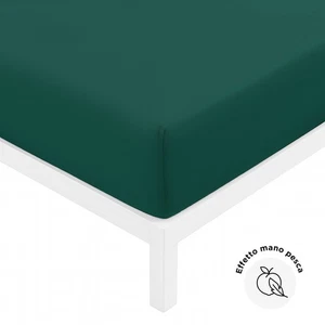 Lenzuolo matrimoniale con angoli in microfibra mano pesca verde scuro verde - Imagen 1 de 8