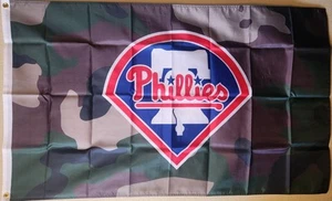 Philadelphia Phillies Camo Woodland Camouflage MLB Baseball Flagge 3 x 5 Fuß Ösen - Bild 1 von 2