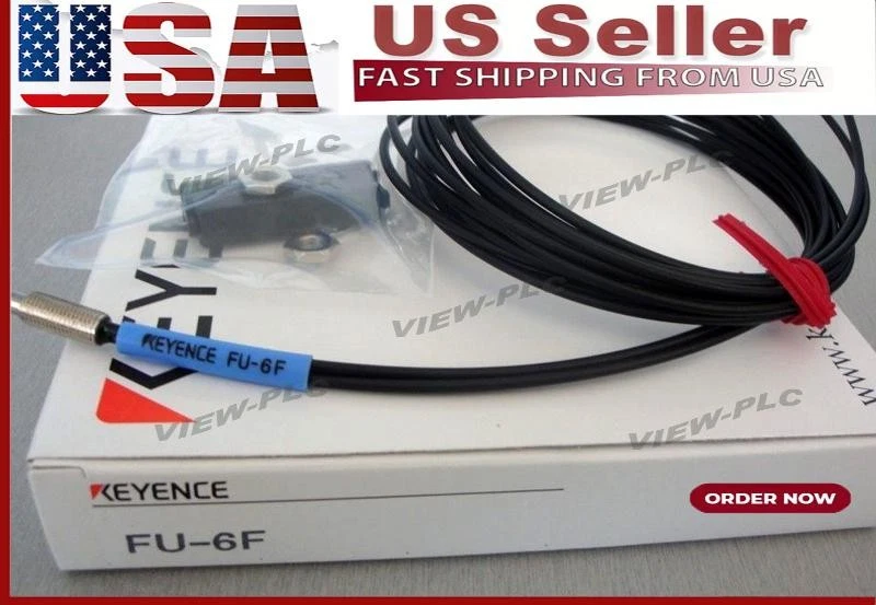 Keyence FU-6F Fiber Optic Sensor FU6F Fiber Amplifier Sensor Cable US Free TAX - Image 1 of 1