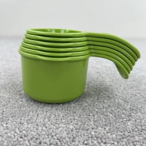 Vintage 70er Jahre Tupperware grün verschachteltes Messbecher-Set (6) - Bild 1 von 9