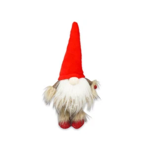 Muñeca de peluche 18"H rojo vacaciones Navidad gnomo suave decoración interior exterior - Imagen 1 de 1