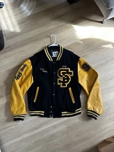 Vintage Wool Leather Varsity Letterman Jacket Made In USA Wrestling Size 50 XL - Picture 1 of 5