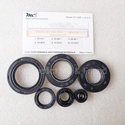 Kit de sellado de aceite de motor para Suzuki 1973-1977 TC100 K/L/M/A/B (6 piezas) Foto 1 de 4