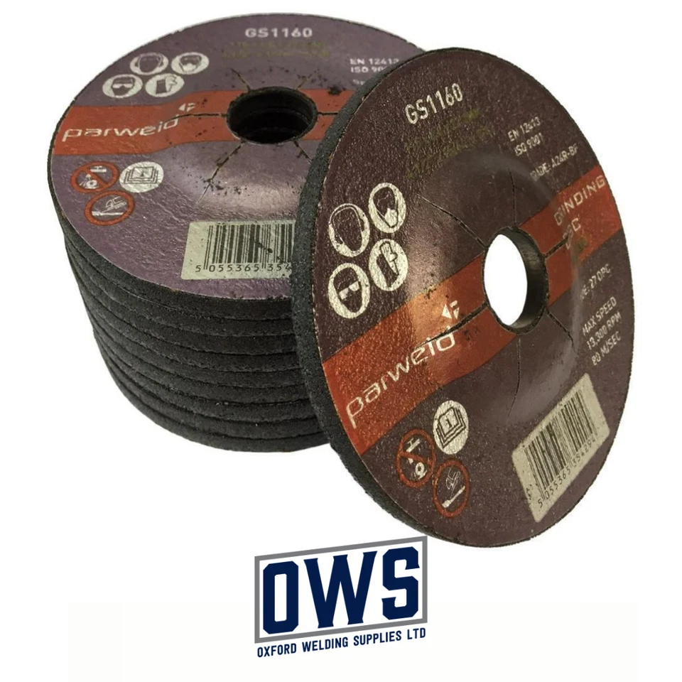 (PACK OF 5) 100mm Grinding Discs (4") metal grinder discs 100 x 6mm