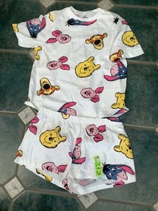 set pigiama pantaloncino estivo nuovo etichette primark winnie pooh disney M 12/14 - Foto 1 di 5