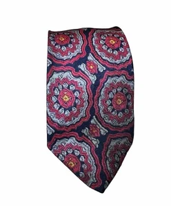 Corbata vintage Prince Lonsort años 50 toda seda abotonada corbata geométrica retro - Imagen 1 de 15