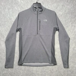 The North Face Ambition Pullover Mens S Grey FlashDry 1/4 Zip Running Mock NecK - Picture 1 of 11