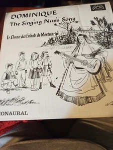 DOMINIQUE THE SINGING NUN'S SONG LE CHOEUR DES ENFANTS DE MONTMARTRE RECORD - Picture 1 of 4