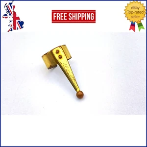 VINTAGE BRITISH NO 5 FOUNTAIN PEN ACCOMMODATION CLIP IN GOLD PLATED ENGLAND - Picture 1 of 7